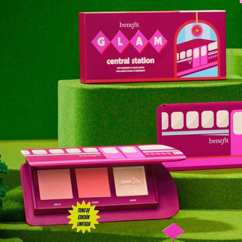 GLAM CENTRAL STATION PALETTE (PALETA DE BLUSHES E ILUMINADOR PARA MEJILLAS MINI)